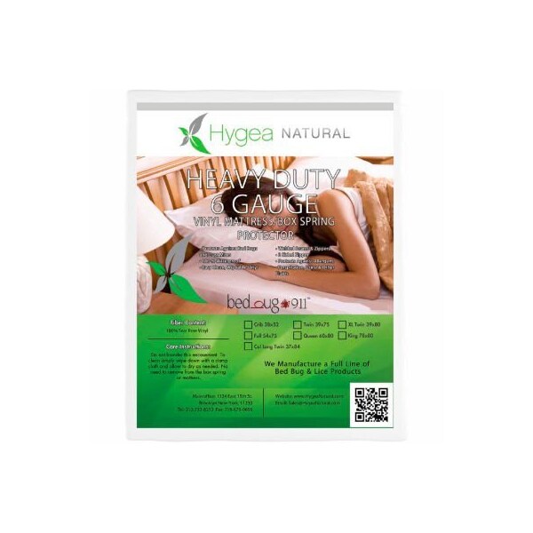Bed Bug 911 Corp. Bed Bug 911 6 Gauge Vinyl Allergen Proof Mattress/Box Spring Cover - Queen Size VIN-1004 - VIN-1004