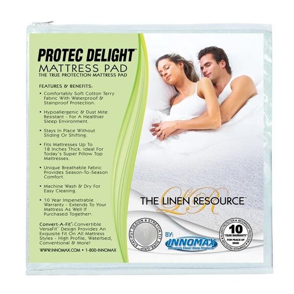 Innomax Innomax 5-85-WP-K Protec Delight True Protection Mattress Pad; California King-King Size - 5-85-WP-K
