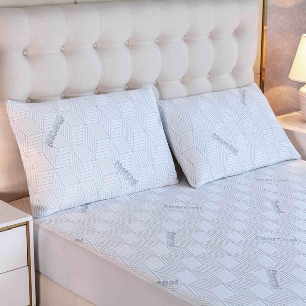 Bibb Home Charcoal Infused Waterproof Mattress Pad - Queen - 2459QN
