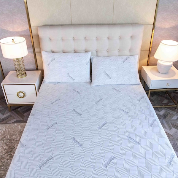 Bibb Home Charcoal Infused Waterproof Mattress Pad - Queen - 2459QN
