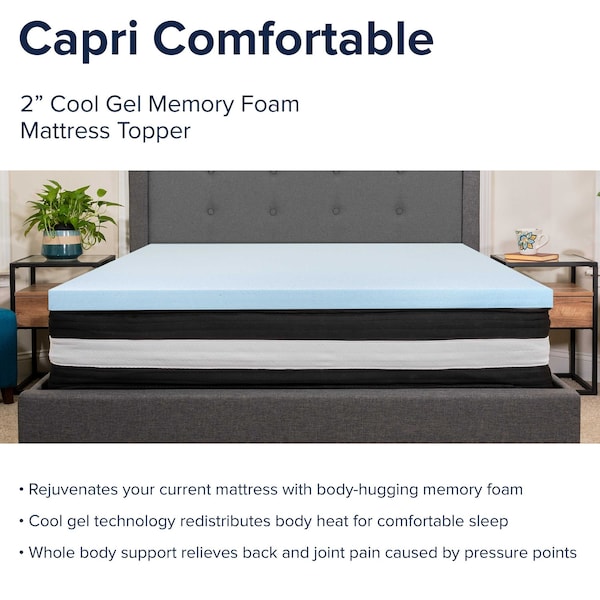 Flash Furniture 10" King Mattress & Memory Foam Topper Bundle - CL-E230P10-2M35-K-GG