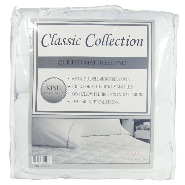 Monarch Brands Classic Mattress Pad - King - PNP-MP-CL-KG