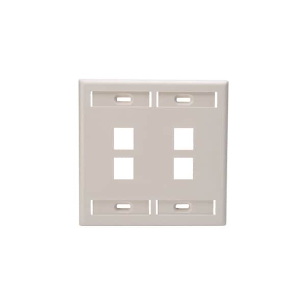 Leviton Number of Gangs: 2 High-Impact Plastic, Light Almond - 42080-4TP