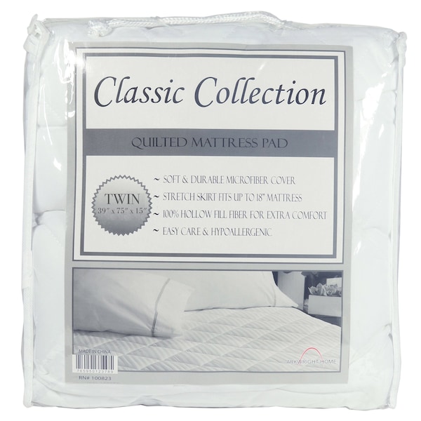Monarch Brands Classic Mattress Pad - Twin - PNP-MP-CL-TW