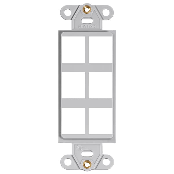 Leviton Wallplates Ins Dec 6 Port Gy - 41646-GY