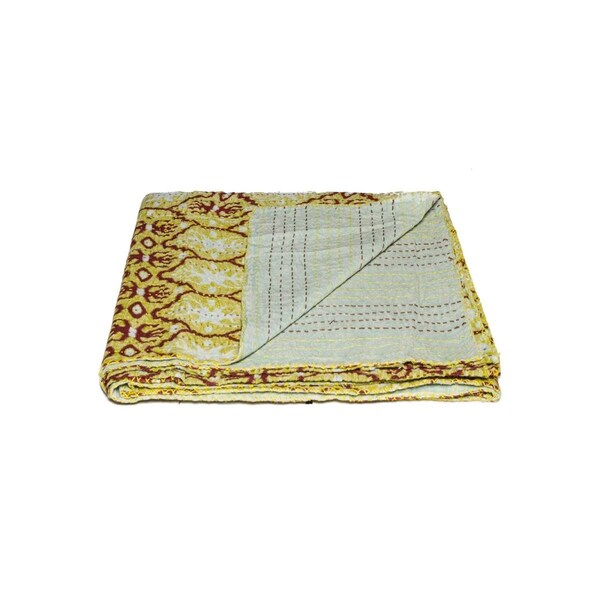 Homeroots 50 x 70 in. Kantha Cotton Throw, Multi Color - 328236