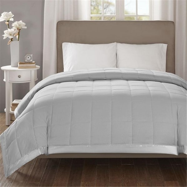 Madison Park Cambria Premium Oversized Down Alternative Blanket - Grey, Twin - MP51-2604