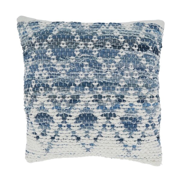 Saro 18 in. Diamond Chindi Square Throw Pillow Cover, Black - 1727.BL18SC