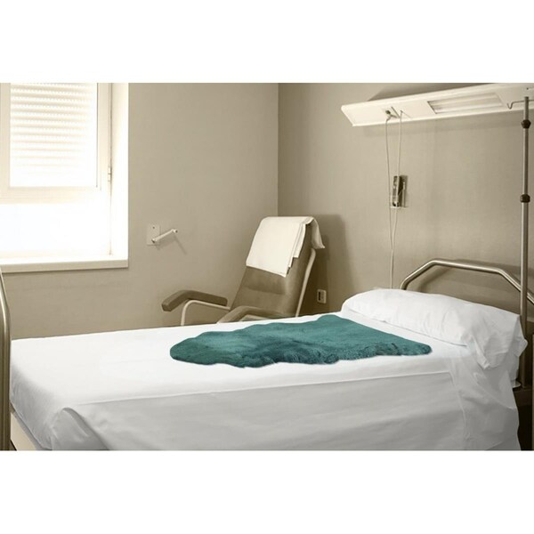 Gfancy Fixtures 2 x 6 ft. Natural Off White Medical Grade Double Sheepskin Throw Blanket - GF3102552