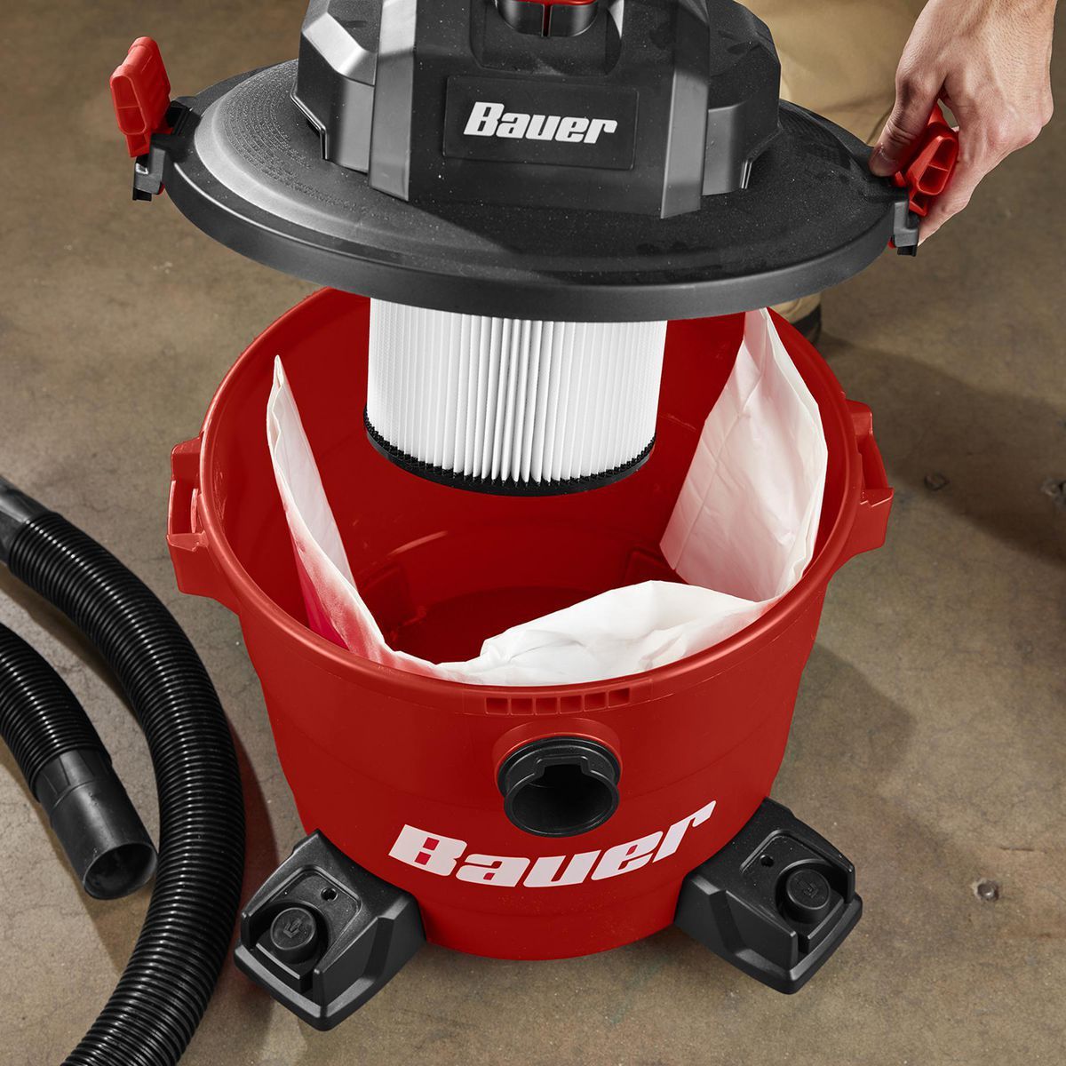 Bolsas de recolección de polvo para aspiradora de alta eficiencia de 5 a 10 galones Bauer, paquete de 2 - 59464