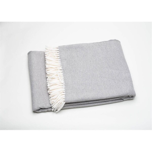 Palacedesigns Light Gray Mini Dot Fringed Throw Blanket Gray - PA3101455