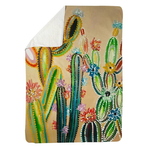 Begin Home Decor 60 x 80 in. Desert Gems-Sherpa Fleece Blanket - 5545-6080-FL364