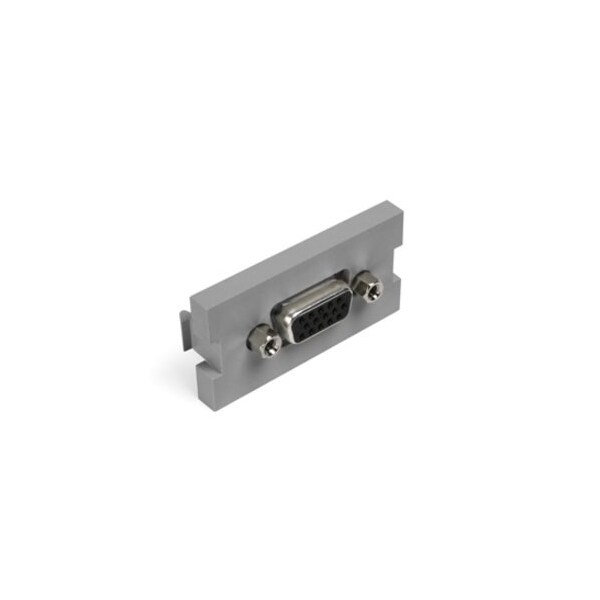 Leviton WALLPLATES MOS 1U HD15 FTHRU GY - 41293-HDG