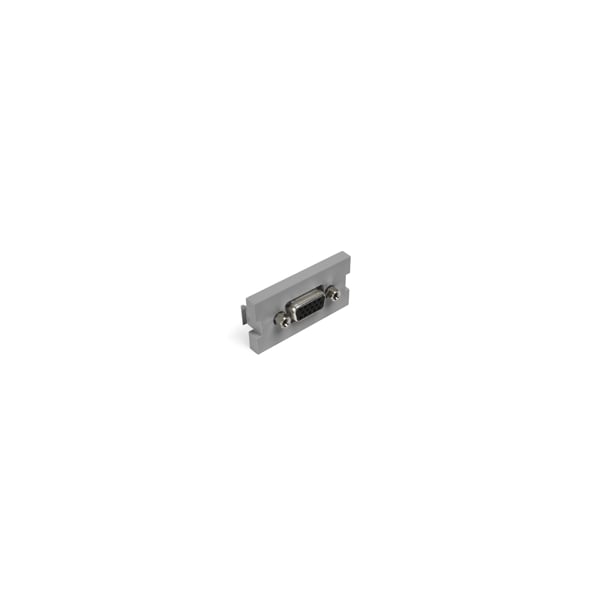 Leviton WALLPLATES MOS 1U HD15 FTHRU GY - 41293-HDG