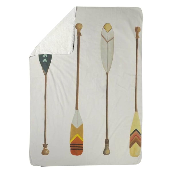 Kd Cuna 60 x 80 in. Canoe Paddles-Sherpa Fleece Blanket - KD2786694