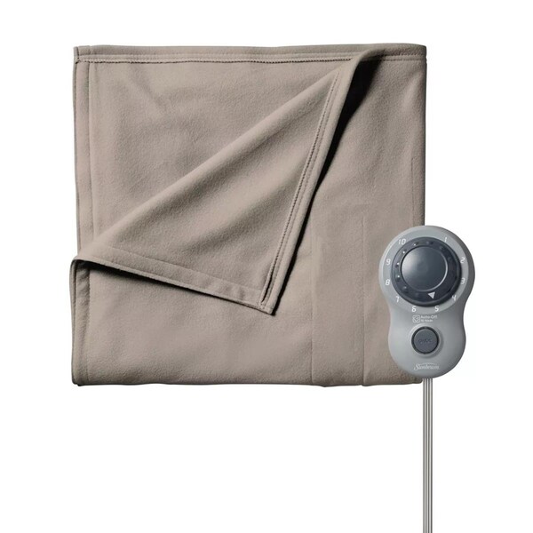 Procomfort Electric Fleece Heated Blanket, Mushroom - Full Size - PR3598734