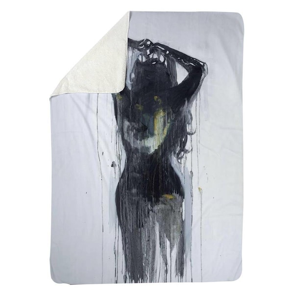 Kd Cuna 60 x 80 in. Female Silhouette-Sherpa Fleece Blanket - KD2788469