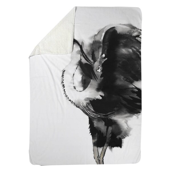 Kd Cuna 60 x 80 in. Heron-Sherpa Fleece Blanket - KD2790007