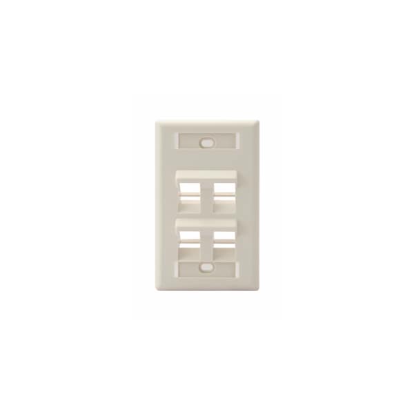 Leviton Number of Gangs: 1 Plastic, Light Almond - 42081-4TS