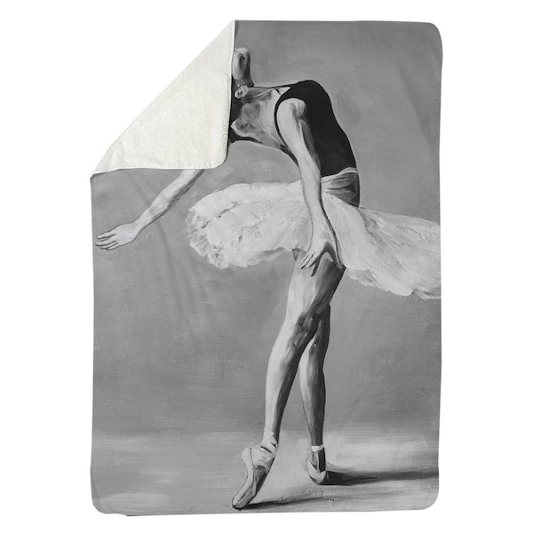 Kd Cuna 60 x 80 in. Classic Ballet Dancer-Sherpa Fleece Blanket - KD2786024