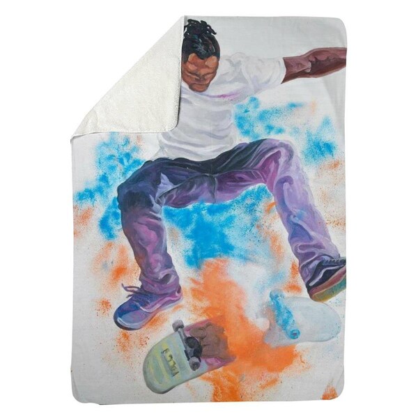 Kd Cuna 60 x 80 in. Skater-Sherpa Fleece Blanket - KD2789759