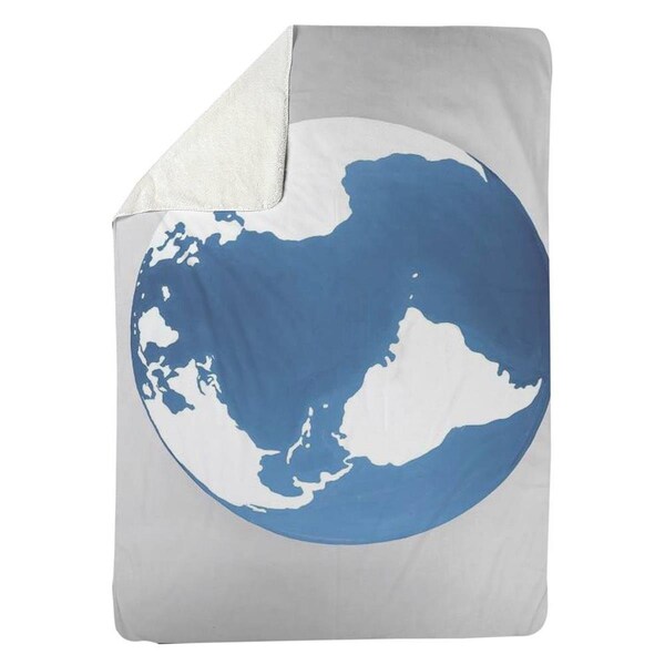 Begin Home Decor 60 x 80 in. The Earth-Sherpa Fleece Blanket - 5545-6080-TV10-1