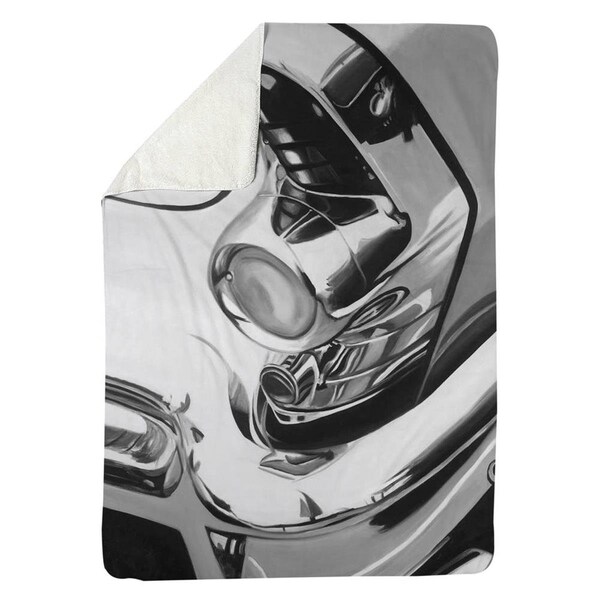 Begin Home Decor 60 x 80 in. Beautiful Chrome Car-Sherpa Fleece Blanket - 5545-6080-TR62