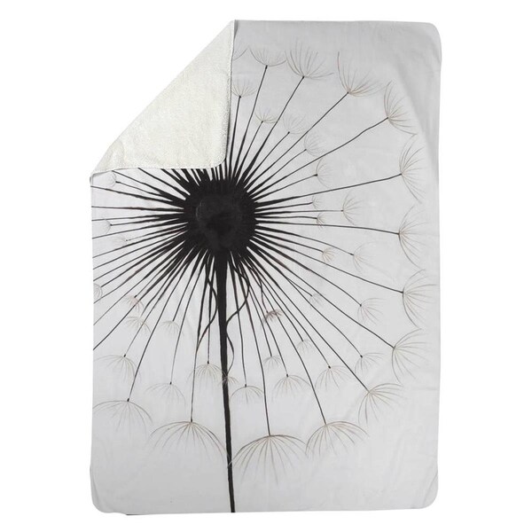 Kd Cuna 60 x 80 in. Dandelion-Sherpa Fleece Blanket - KD2789917