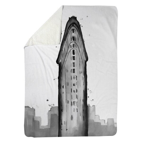 Kd Cuna 60 x 80 in. Flatiron Building-Sherpa Fleece Blanket - KD2787532