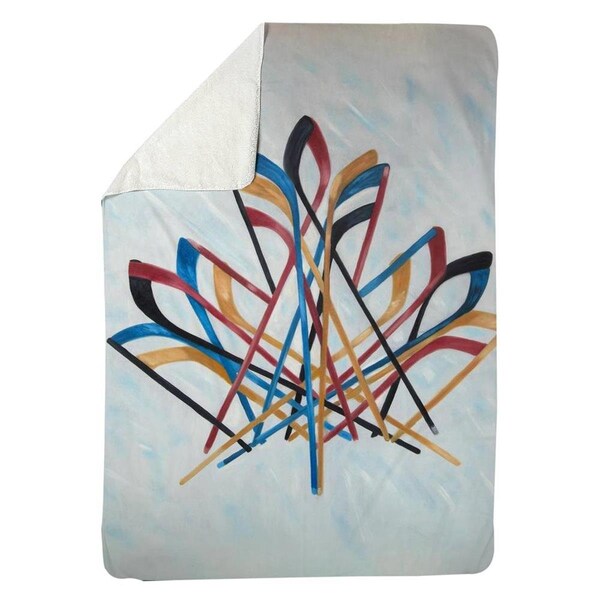 Begin Home Decor 60 x 80 in. Canadian Hockey-Sherpa Fleece Blanket - 5545-6080-SP79