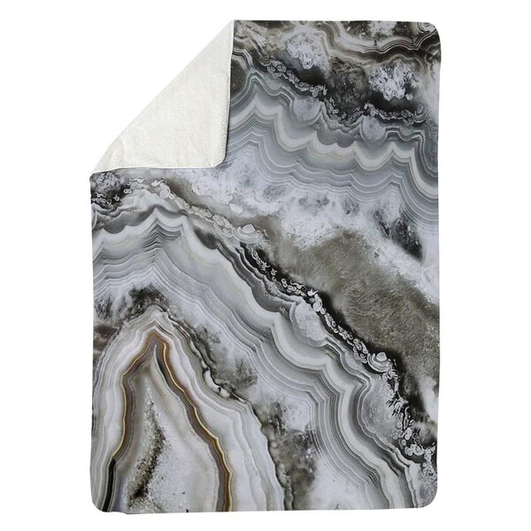 Begin Home Decor 60 x 80 in. Abstract Geode-Sherpa Fleece Blanket - 5545-6080-AB43
