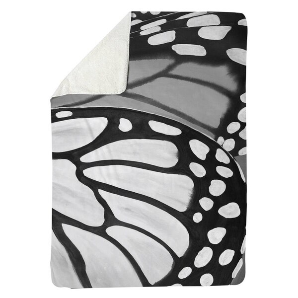 Begin Home Decor 60 x 80 in. Butterfly Wings Closeup-Sherpa Fleece Blanket - 5545-6080-AN327