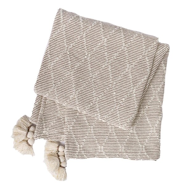 Peking Handicraft 50 x 60 in. Cecilia Fawn Throw Blanket - 21PK990C5060