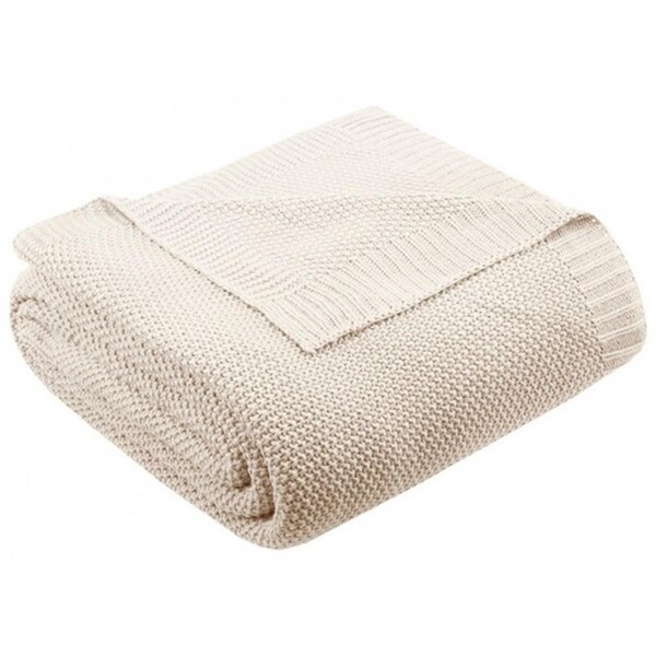 Ink Plus Ivy Kids Bree Knit Blanket - Ivory, Twin - II51-724