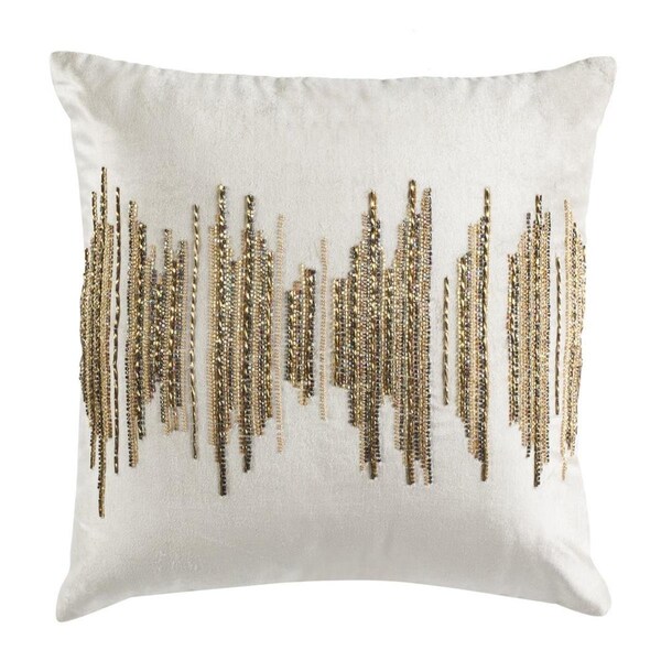 Safavieh 24 x 24 in. Deston Darling Pillow, Beige & Gold - PLS880A-2424