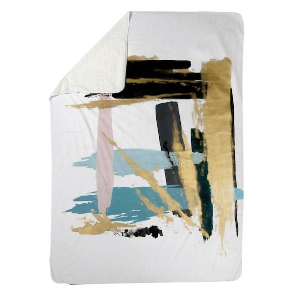 Kd Cuna 60 x 80 in. Pastel Stroke-Sherpa Fleece Blanket - KD2787451