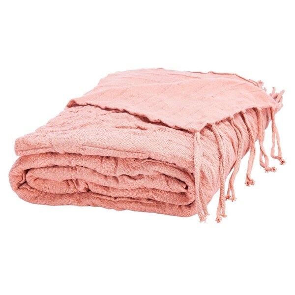Safavieh 50 x 60 in. Delena Throw, Pink - THR241B-5060