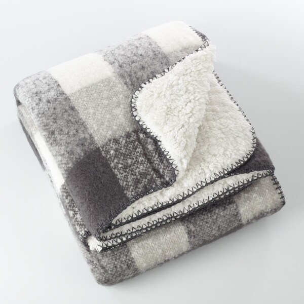 Rlm Distribution SARO  Sevan Collection Faux Mohair Design Sherpa Throw Blanket  Gold - HO3752484