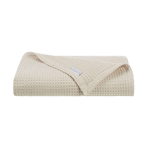 Monarch Brands Aston & Arden Waffle Throw Blanket - Beige - P-THROW-WFL-BG