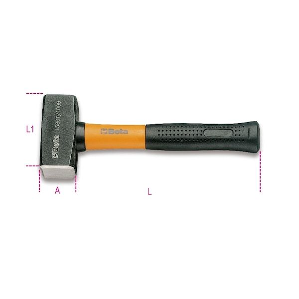 Beta Mason Club Hammer, Plastic, 1000g - 013800310