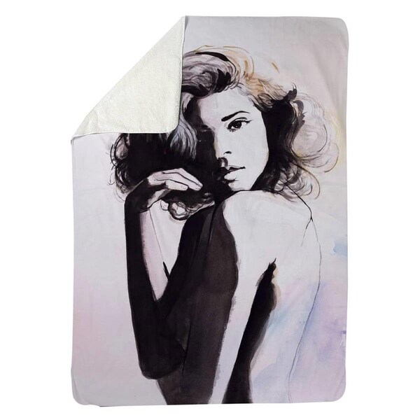 Begin Home Decor 60 x 80 in. Almost Nude-Sherpa Fleece Blanket - 5545-6080-FI33