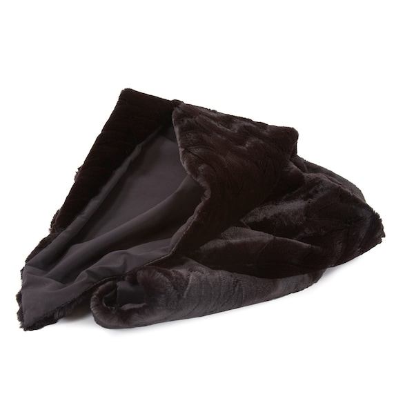 Howard Elliott Throw Faux Fur Angora Ebony - 115-1090
