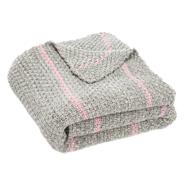 Safavieh Cassian Throw Blanket, Pink & Grey - THR227A-5060