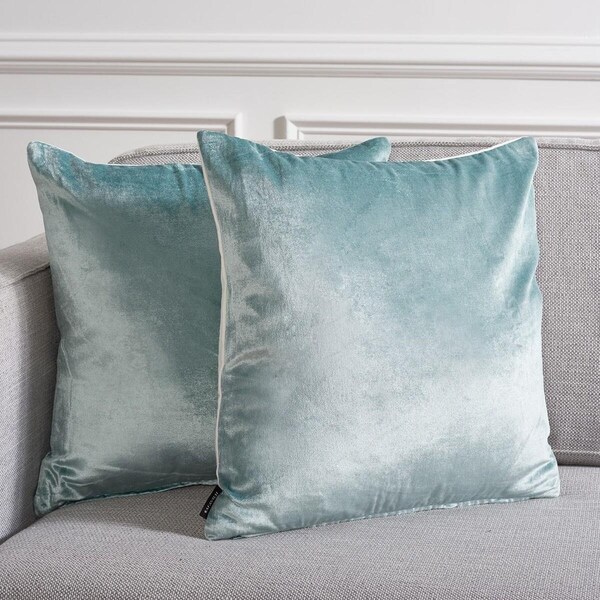 Safavieh 18 x 18 in. Jovanni Pillow, Aqua, 2PK - PLS503B-1818-SET2