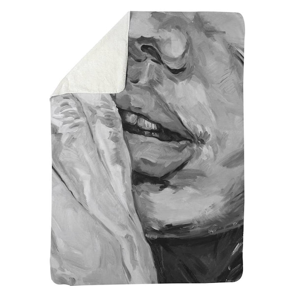 Begin Home Decor 60 x 80 in. Luscious Lips-Sherpa Fleece Blanket - 5545-6080-FI48-1