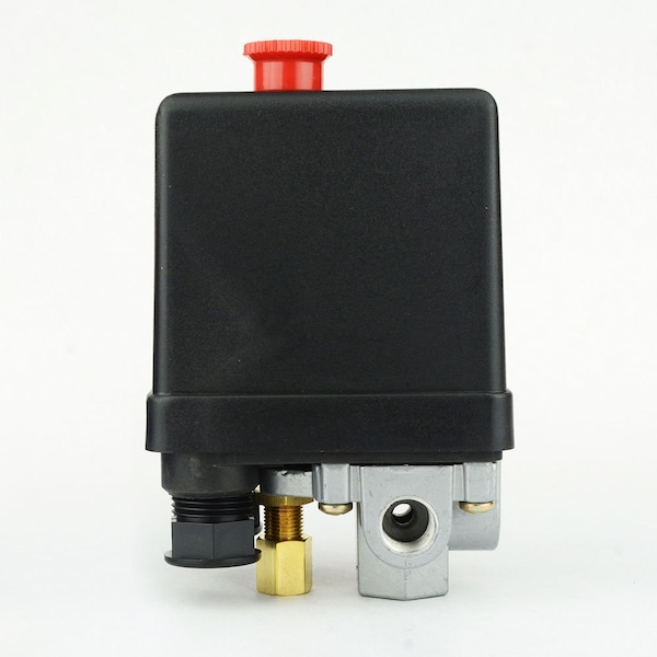 Interruptor de presión de neumáticos Interstate - 1/4" FPT Cuatro puertos - Interruptor de presión de empujar-tirar 95-125 PSI - LF10-L4H