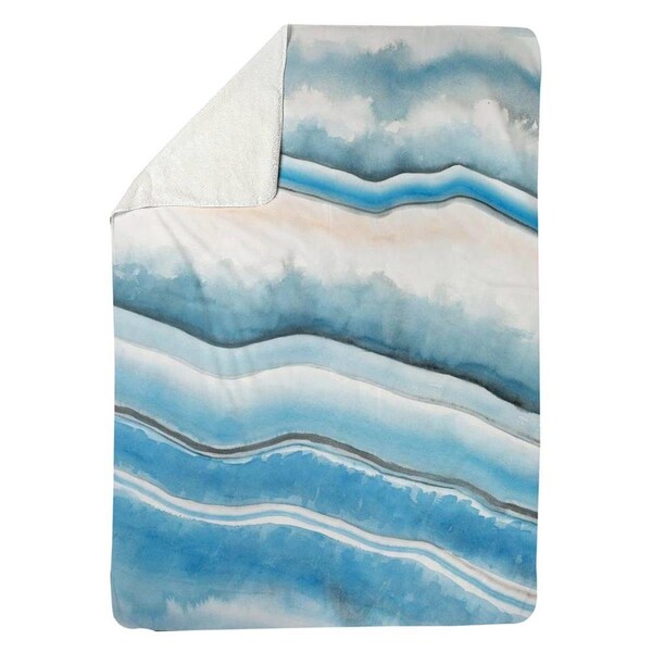 Begin Home Decor 60 x 80 in. Textured Geode-Sherpa Fleece Blanket - 5545-6080-AB40