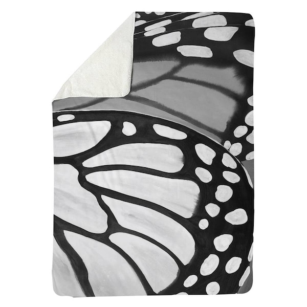 Kd Cuna 60 x 80 in. Butterfly Wings Closeup-Sherpa Fleece Blanket - KD3331812