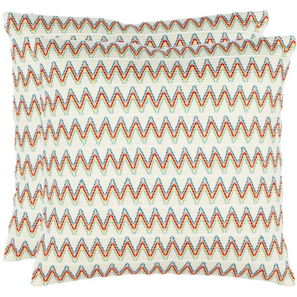 Safavieh 18 x 18 in. Amelia Throw Pillows, Yellow & Green, 2PK - PIL855A-1818-SET2