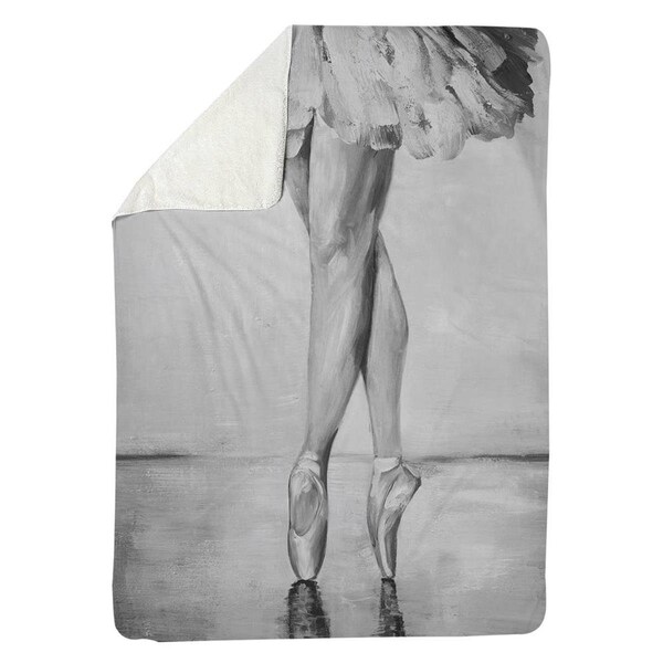 Kd Cuna 60 x 80 in. Ballet Classic Steps-Sherpa Fleece Blanket - KD2787465